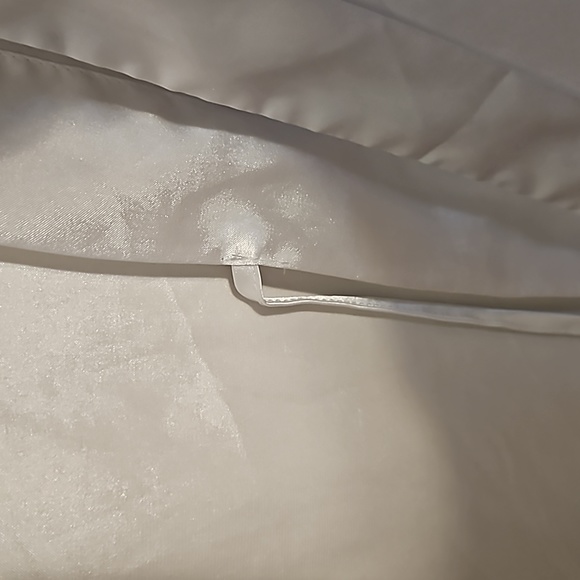 White satin robe. Ties on inside and has the tie for outside. In EUC. - Picture 3 of 6